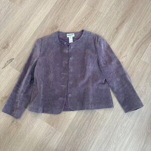 PENDELTON Suede Leather Jacket Purple size petite Medium